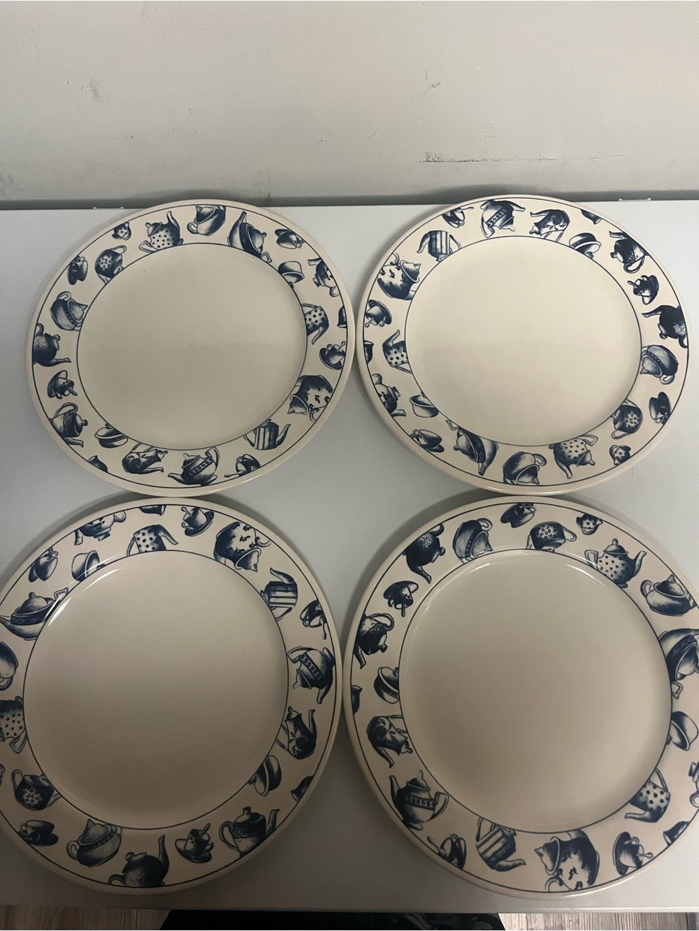 Vintage Pier 1 Angleterre Blue Teapot Dinner Plate 10" PER33 Replacement England